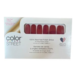 ColorStreet Munich Mulberry Red Pink Nail Polish Strips Retired USA